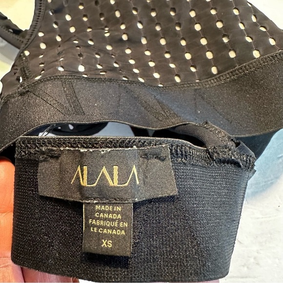 Alana Sz XS Liquid Gold Blk Cross Back Bra - Picture 8 of 9